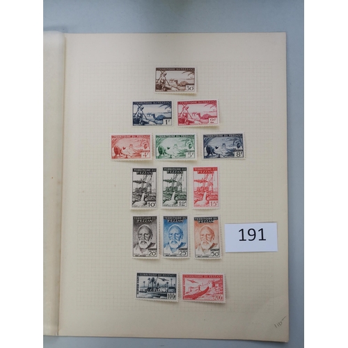 191 - FRANCE.  FEZZAN. 1946-51 issues complete M less the Postage Due set. Cat. £224. (44)