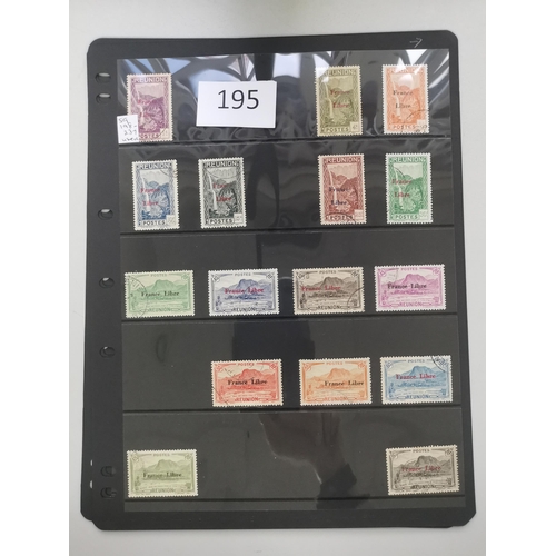 195 - FRANCE.  REUNION. Used collection on stocksheets  from early issues to c.late 1940's  many better in... 