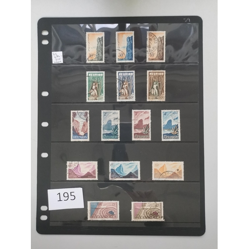 195 - FRANCE.  REUNION. Used collection on stocksheets  from early issues to c.late 1940's  many better in... 