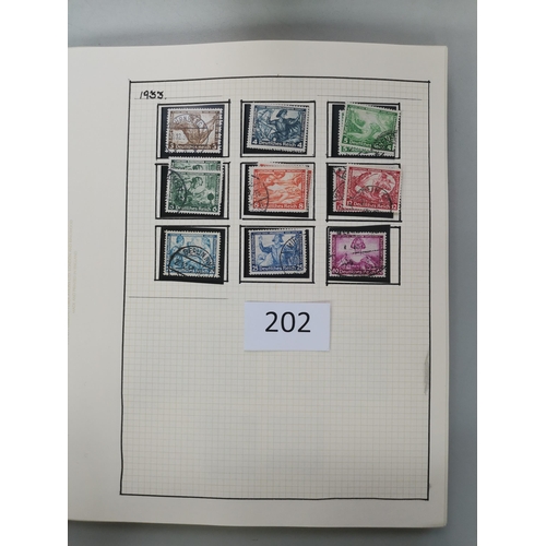 202 - GERMANY.  1933-1945 3rd Reich M and U collection on leaves  useful duplication  incl. 1933 Wagner an... 