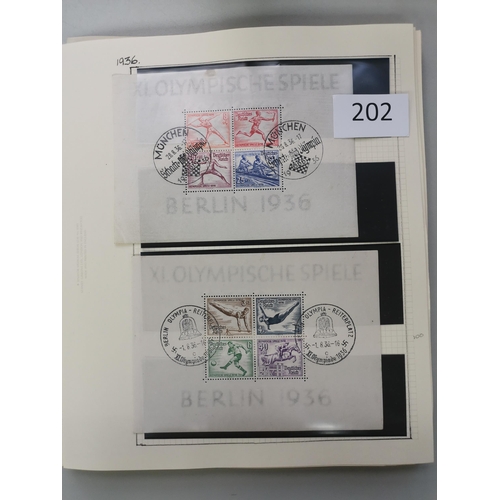 202 - GERMANY.  1933-1945 3rd Reich M and U collection on leaves  useful duplication  incl. 1933 Wagner an... 