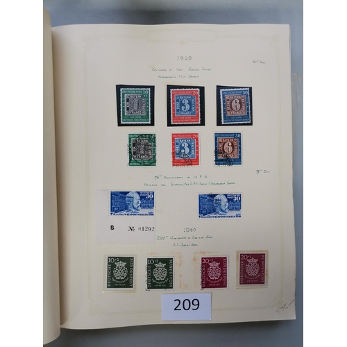 209 - GERMANY.  WEST GERMANY. 1949-55 collection in album probably complete M (Posthorn set mounted  other... 