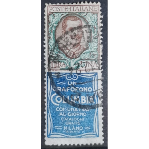 237 - ITALY.  1924-5 1l with Columbia label attached good used. SG171s. Cat. £950. (1)