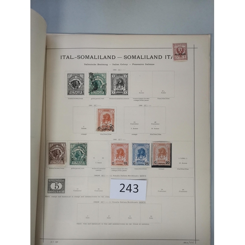 243 - ITALY.  COLONIES. M and U collection to mid 1930's on printed leaves  some useful sets and values in... 