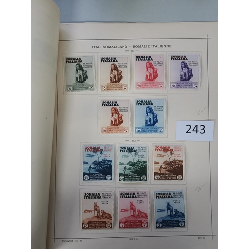 243 - ITALY.  COLONIES. M and U collection to mid 1930's on printed leaves  some useful sets and values in... 