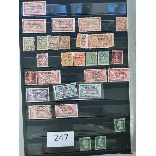 247 - ***VIDEO AVAILABLE*** LEBANON.  Extensive early to 1950 ranges in stockbook  various 1924 surcharges... 