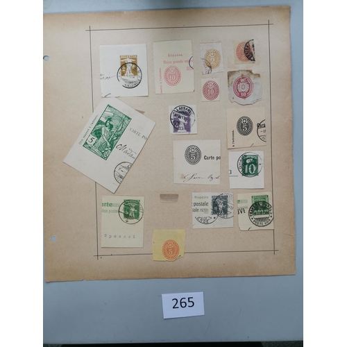 265 - SWITZERLAND.  A collection on leaves from early issues to 1930's  M and U  early imperfs used incl. ... 