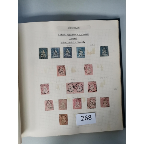 268 - SWITZERLAND.  A duplicated collection of 19th century defins  1858 onwards  mainly used  incl. diffe... 