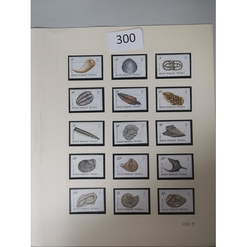 300 - BRITISH ANTARCTIC TERRITORY.  1963-1990 UM collection on leaves  looks complete with defin and comme... 