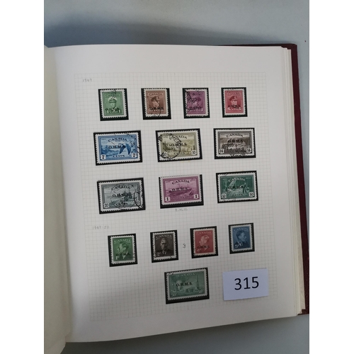 315 - CANADA.  QV-KGVI M/U collection in 2 boxed worn Oriel binders with QV used from 1868 shades  1897 Ju... 