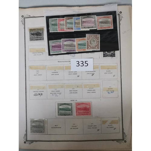 335 - DOMINICA.  M collection to 1969 on printed leaves  incl. 1874 1d  6d (no gum) and 1/-  1903-7 to 5/-... 