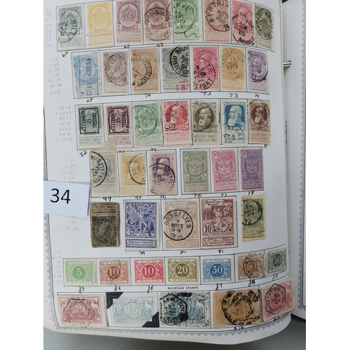 34 - MIXED WORLD.  M and U collection of A-B countries in large Global album  useful oddments incl. Austr... 