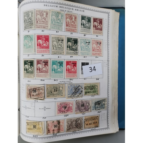 34 - MIXED WORLD.  M and U collection of A-B countries in large Global album  useful oddments incl. Austr... 