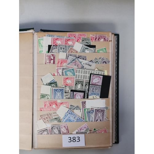 383 - IRELAND.  Nearly all M or UM ranges packed onto stocksheets in old time stockbook  with overprints o... 