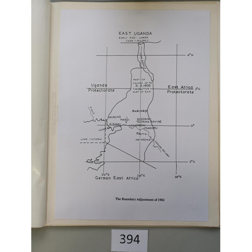 394 - KENYA, UGANDA AND TANGANYIKA.  UGANDA. Early range on leaves noting 1895 change of colour 10 (c) in ... 