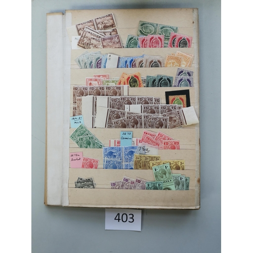 403 - MALTA.  M or UM ranges packed onto 10 old time stocksheets  incl. QV vals to 5/- (2) and 10/-  KEVII... 