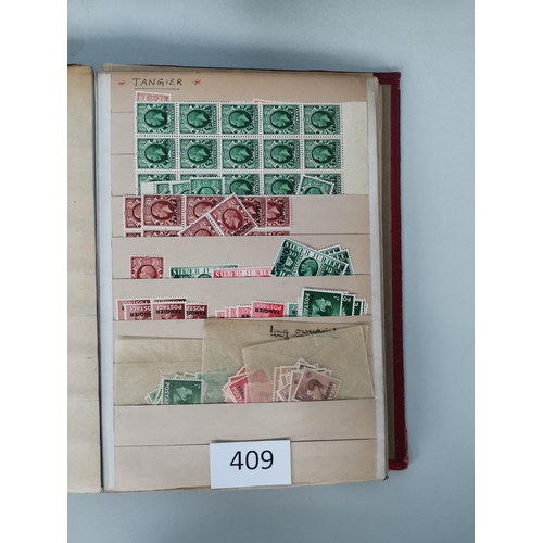 409 - MOROCCO AGENCIES.  Useful M or UM stock on old time stocksheets in binder  all areas  incl. 1903-5 5... 