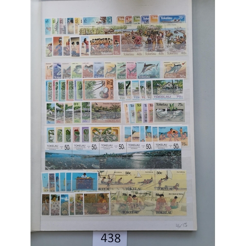 438 - NEW ZEALAND.  TOKELAU. UM collection on stockleaves to 2009  commem and defin sets  some m/s's. STC ... 