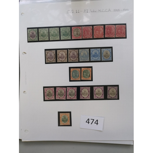 474 - ST KITTS-NEVIS.  1903-1954 M collection on leaves with 1903 to 2/- incl. 3d (x2)  1905-18 duplicated... 