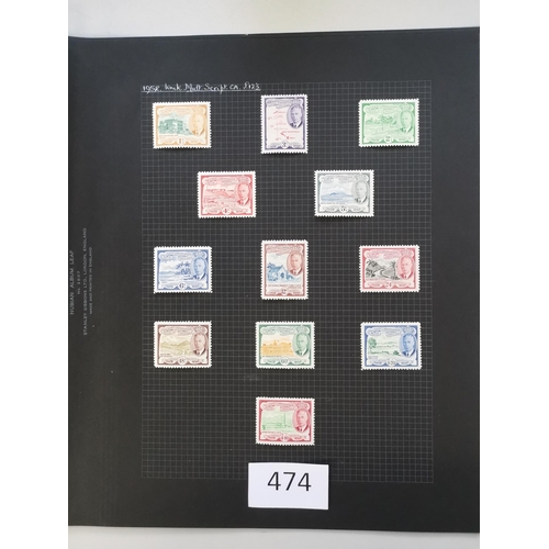 474 - ST KITTS-NEVIS.  1903-1954 M collection on leaves with 1903 to 2/- incl. 3d (x2)  1905-18 duplicated... 