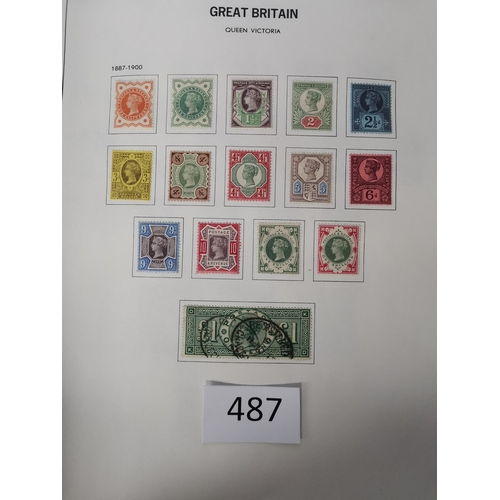 487 - GB MISC.  Collection in printed album + a few leaves  mixed condition  value in QV-KGV incl. a poor ... 