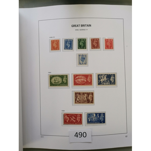 490 - GB MISC.  Collection to 1970 in boxed SG printed album  very mixed condition  incl. QV Embossed set ... 