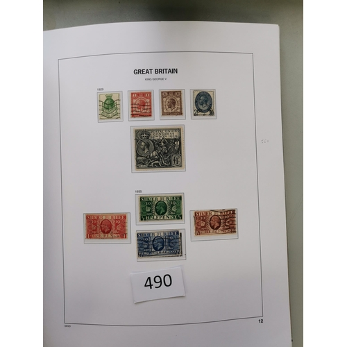 490 - GB MISC.  Collection to 1970 in boxed SG printed album  very mixed condition  incl. QV Embossed set ... 