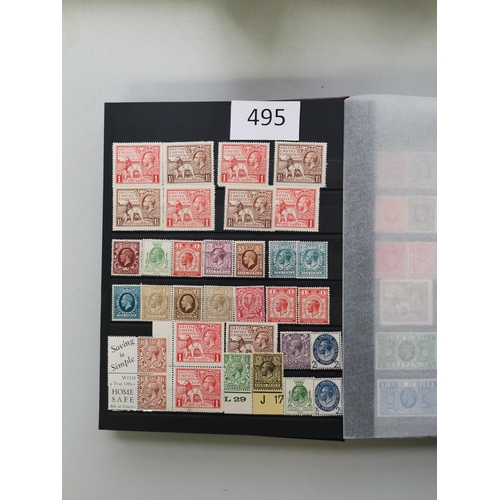 495 - GB MISC.  Ranges in small stockbook  QV-QE  main value in M or UM incl. QV Jubilees to 1/- green and... 