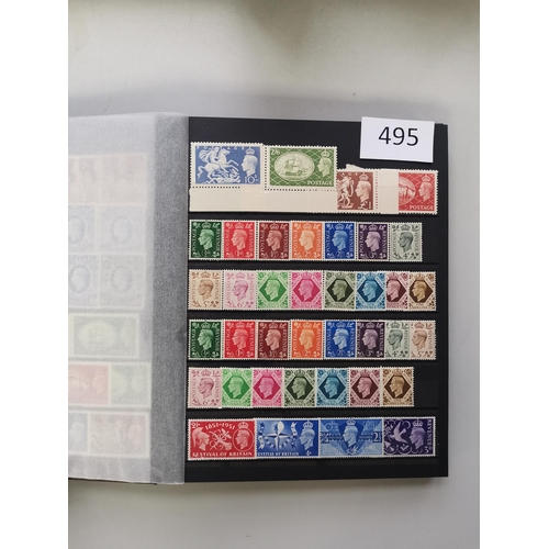 495 - GB MISC.  Ranges in small stockbook  QV-QE  main value in M or UM incl. QV Jubilees to 1/- green and... 