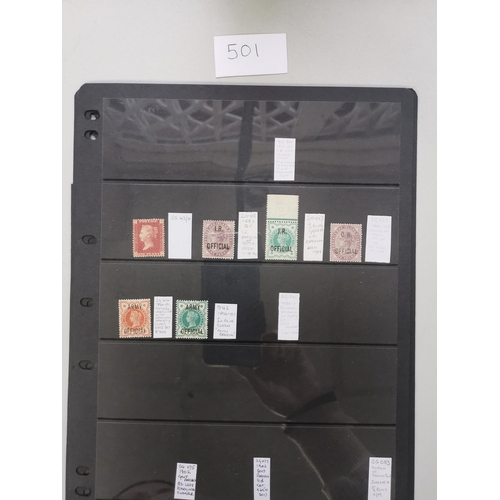 501 - GB MISC.  The balance of a collection  mainly M  incl. QV Surface Printed values unused or o.g. incl... 