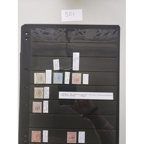 501 - GB MISC.  The balance of a collection  mainly M  incl. QV Surface Printed values unused or o.g. incl... 