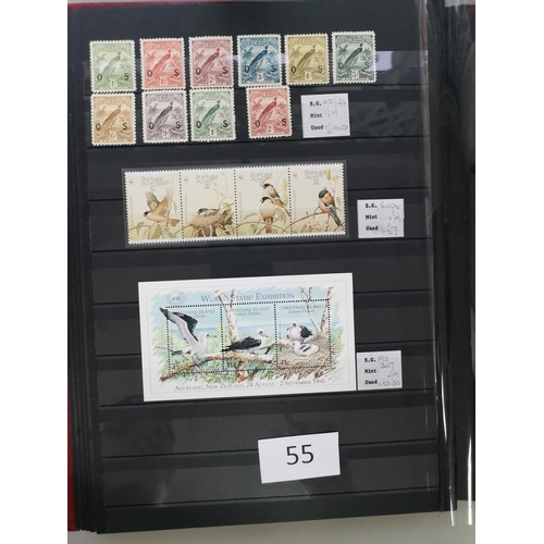 55 - MIXED WORLD.  BIRDS THEMATICS. M or UM collection in stockbook  mainly BC with strength in defin set... 