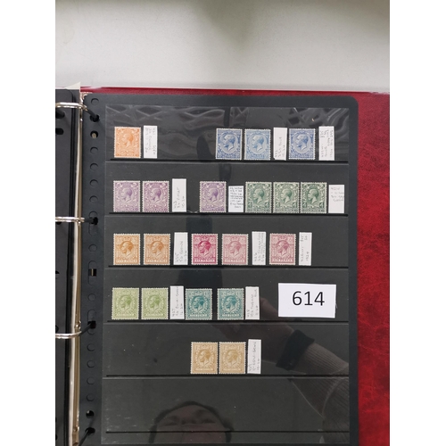 614 - KG V.  The balance of a mint collection  nearly all fine unmounted  with Downey Heads incl. ½d imper... 