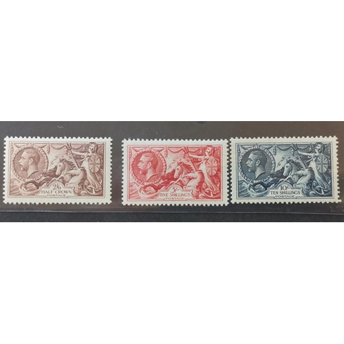 668 - KG V.  1934 2/6d to 10/- UM. 2003 Caffaz certificate with pencil expertisation on reverse. (3)