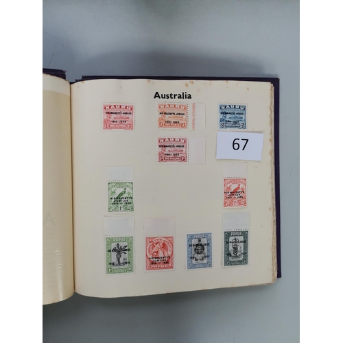 67 - MIXED WORLD.  1935 SILVER JUBILEE. Omnibus issues complete less Egypt  o.g.  in special album. The a... 