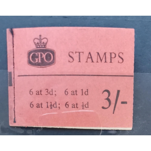 781 - BOOKLETS.  February 1960 3/- graphite  the 1½d pane with upright watermarks and full perfs. Scarce t... 