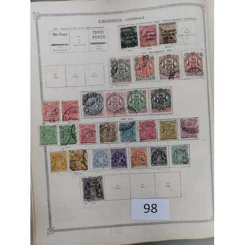 98 - MIXED WORLD.  Collection in red Ideal album  issues to c.1915  BC and Foreign  very mixed  noted Rho... 