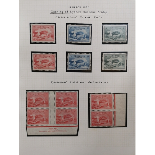 284 - AUSTRALIA.  Very good KGV-KGVI M/U collection in 3 boxed Oriel binders  Roos and Head types with sha... 