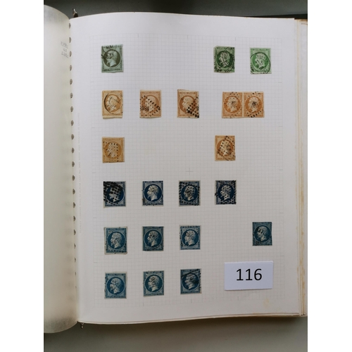 116 - FRANCE.  1849 to mid 1940's used collection in albums  with useful oddments throughout.  Very high c... 