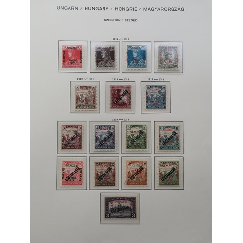 154 - HUNGARY.  OCCUPATION ISSUES. A fine collection of 1919-21 occupation issues on printed Schaubek leav... 