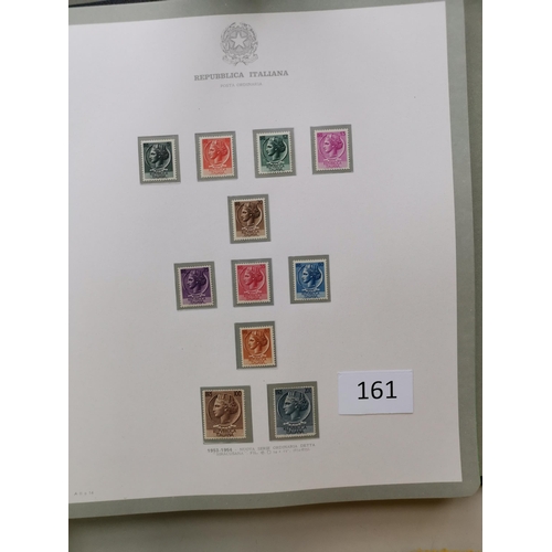 161 - ITALY.  1945 to 1962 UM collection in boxed printed album  with all the better commem sets  defins i... 