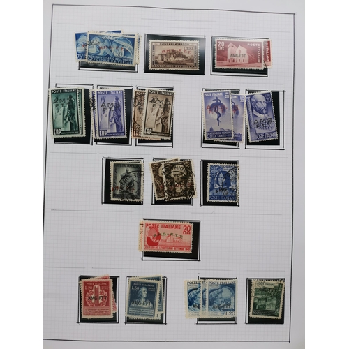 169 - ITALY.  TRIESTE. 1945-54 collection M and U  with useful defins and commems  incl. 1948 Centenary  1... 