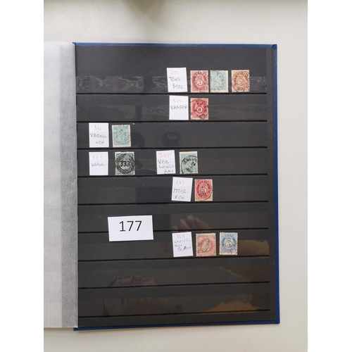 177 - NORWAY.  A used collection in stockbook from 1855 to c.early 20th century  incl. 1855 4sk x 16 (poor... 