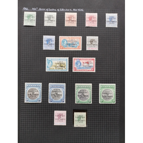 246 - BAHAMAS.  1921-59 M. collection incl. 1930 Tercentenary  1938-52 to 5/- (3 incl. first printing) and... 