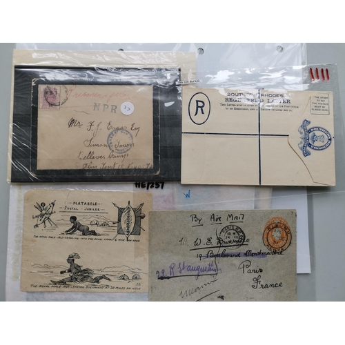 26 - MIXED WORLD.  BRITISH AFRICA POSTAL HISTORY.  Interesting range of covers/cards with Boer War incl. ... 