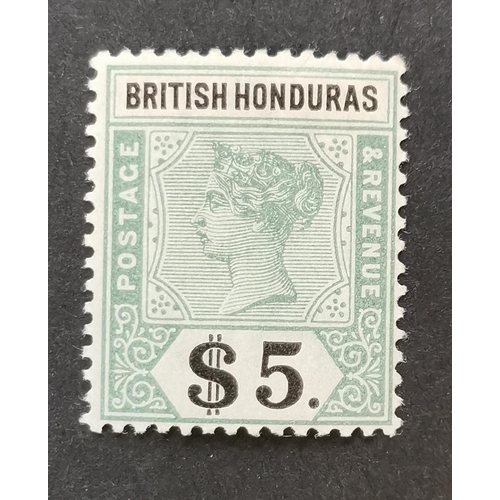 261 - BRITISH HONDURAS.  1891-1901 $5 M. SG65. Cat. £375. (1)