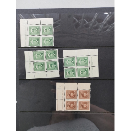 285 - CANADA.  Corner imprint blocks of 4 UM with 1937-8 10c to $1 ($1 block mounted in margin)  and 1942-... 