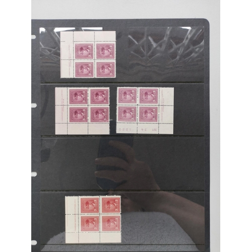 285 - CANADA.  Corner imprint blocks of 4 UM with 1937-8 10c to $1 ($1 block mounted in margin)  and 1942-... 