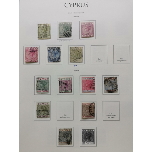 293 - CYPRUS.  QV to 1955 used collection with overprints on GB incl. ½d Pl.12 (possibly unused?)  4d gree... 