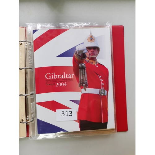 313 - GIBRALTAR.  1999-2011 Year Packs complete in 2 special albums. Stamps cat.£1 200. (13 Packs)